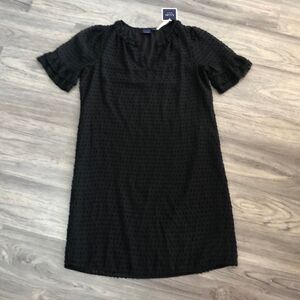 Black Dotted Swiss Dress NWT